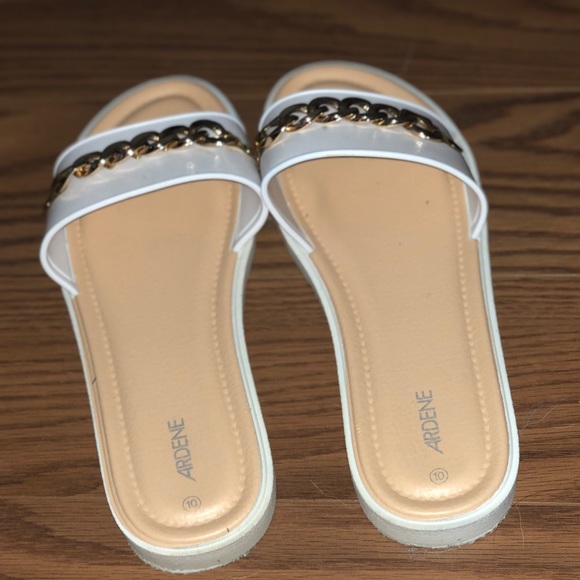 White and gold sandals 🤍💛 - Picture 3 of 3